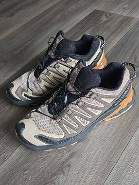 Salomon Men's Athletic Trail Shoes - Tan, Black & Orange